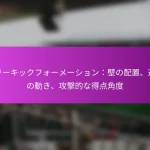 ダイヤモンドフォーメーション：中盤の支配、ポジショナルプレー、攻撃的サッカーにおける攻撃の深さ